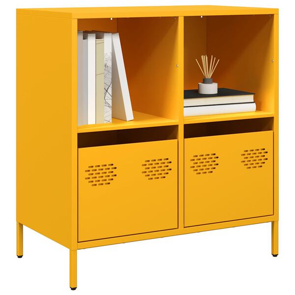 vidaXL Ντουλάπι Μουσταρδί 68x39x73,5 εκ. από Χάλυβα Ψυχρής Έλασης