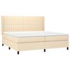 vidaXL &Kappa;&rho;&epsilon;&beta;ά&tau;&iota; Boxspring &mu;&epsilon; &Sigma;&tau;&rho;ώ&mu;&alpha; &Kappa;&rho;&epsilon;&mu; 200x200 &epsilon;&kappa;. &Upsilon;&phi;&alpha;&sigma;&mu;ά&tau;&iota;&nu;&omicron;