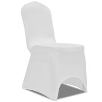 vidaXL Καλύμματα Καρέκλας Ελαστικά 100 τεμ. Λευκά