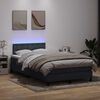vidaXL &Kappa;&rho;&epsilon;&beta;ά&tau;&iota; Boxspring &mu;&epsilon; &Sigma;&tau;&rho;ώ&mu;&alpha; & LED &Sigma;&kappa;&omicron;ύ&rho;&omicron; &gamma;&kappa;&rho;&iota; 120x220 cm &Beta;&epsilon;&lambda;&omicron;ύ&delta;&iota;&nu;&omicron;