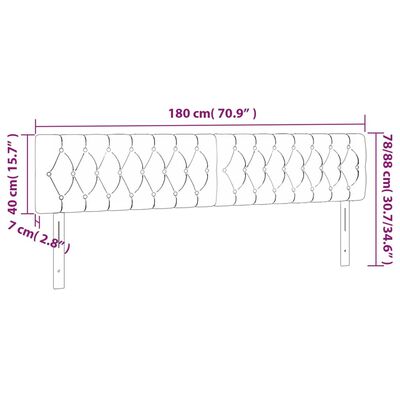 vidaXL Κεφαλάρια Κρεβατιού 2 τεμ. Taupe 90x7x78/88 εκ. Υφασμάτινο