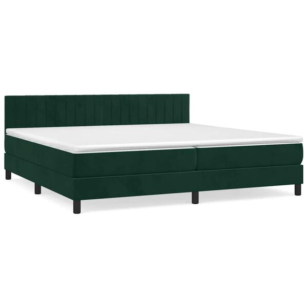 vidaXL &Kappa;&rho;&epsilon;&beta;ά&tau;&iota; Boxspring &mu;&epsilon; &Sigma;&tau;&rho;ώ&mu;&alpha; &Sigma;&kappa;&omicron;ύ&rho;&omicron; &Pi;&rho;ά&sigma;&iota;&nu;&omicron; 200x200&epsilon;&kappa;. &Beta;&epsilon;&lambda;&omicron;ύ&delta;&iota;&nu;&omicron;