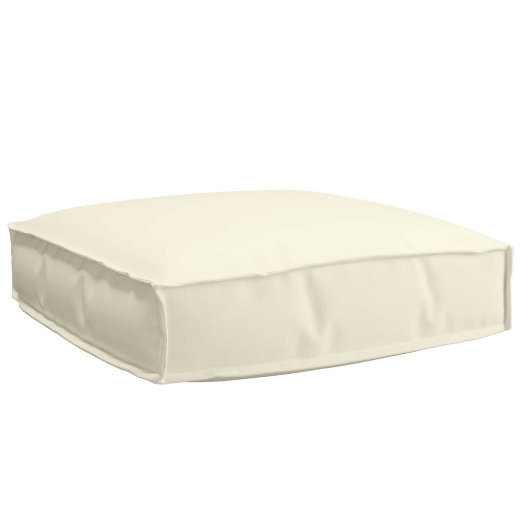 vidaXL Μαξιλάρι Παλέτας για Κάθισμα Κρεμ 60 x 60 x 12 εκ Υφάσματος Oxford