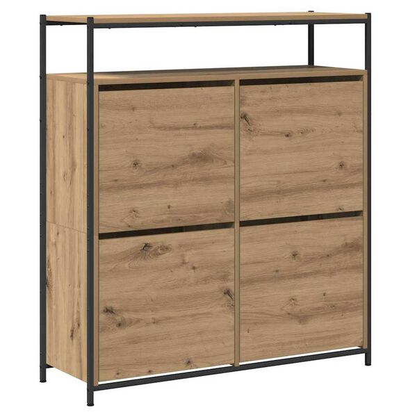 vidaXL Ντουλάπα Παπουτσιών με πόρτα artisan δρυς 100 x 34 x 112 εκ