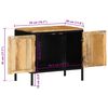 vidaXL Κομοδίνο Καφέ και μαύρο 50 x 30 x 45 εκ Μασίφ ξύλο μάνγκο