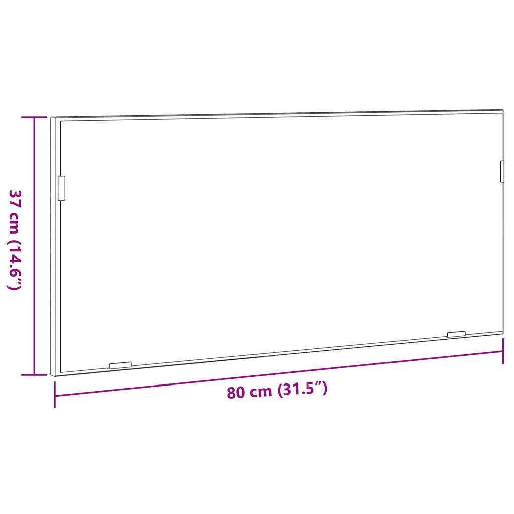 Καθρέφτης μπάνιου vidaXL με φώτα LED Καφέ Δρυς 80x37 εκ.
