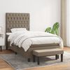 vidaXL &Kappa;&rho;&epsilon;&beta;ά&tau;&iota; Boxspring &mu;&epsilon; &Sigma;&tau;&rho;ώ&mu;&alpha; Taupe 90x200 &epsilon;&kappa;. &Upsilon;&phi;&alpha;&sigma;&mu;ά&tau;&iota;&nu;&omicron;