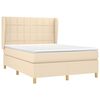 vidaXL &Kappa;&rho;&epsilon;&beta;ά&tau;&iota; Boxspring &mu;&epsilon; &Sigma;&tau;&rho;ώ&mu;&alpha; &Kappa;&rho;&epsilon;&mu; 140x190 &epsilon;&kappa;. &Upsilon;&phi;&alpha;&sigma;&mu;ά&tau;&iota;&nu;&omicron;
