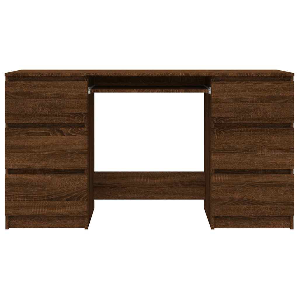 vidaXL Γραφείο Καφέ Δρυς 140 x 50 x 77 εκ. από Επεξεργασμένο Ξύλο