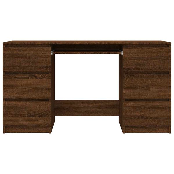 vidaXL Γραφείο Καφέ Δρυς 140 x 50 x 77 εκ. από Επεξεργασμένο Ξύλο