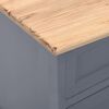 vidaXL Κομοδίνο Γκρι / Καφέ 40 x 30 x 50 εκ. από Ξύλο Παυλώνιας