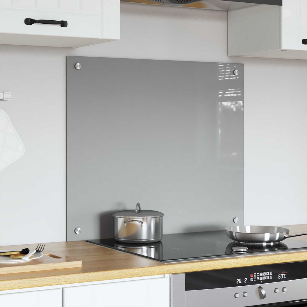 VidaXL Φωτιστικό κουζίνας Ανοιχτό Γκρι 70x60x0,6 εκ. Σκληρυμένο Γυαλί