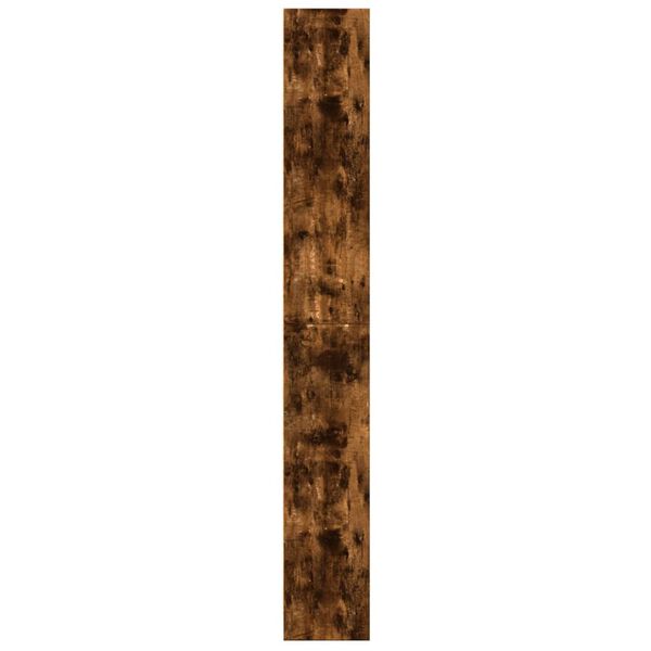 vidaXL Βιβλιοθήκη Καπνιστή Δρυς 60x24x176 εκ. από Επεξεργασμένο Ξύλο
