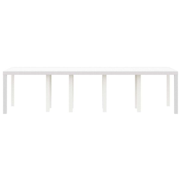 vidaXL Τραπέζι Κήπου Λευκό 300x100x73 cm Πολυ Ρατάν