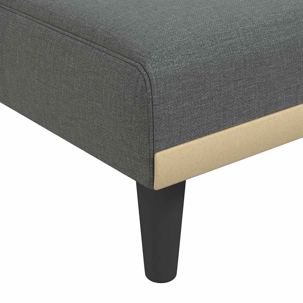 vidaXL Καναπές Κρεβάτι Γωνιακός Σκ. Γκρι 275x140x70 εκ. Υφασμάτινος