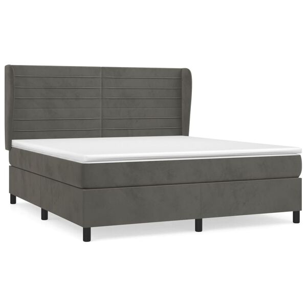 vidaXL &Kappa;&rho;&epsilon;&beta;ά&tau;&iota; Boxspring &mu;&epsilon; &Sigma;&tau;&rho;ώ&mu;&alpha; &Sigma;&kappa;&omicron;ύ&rho;&omicron; &Gamma;&kappa;&rho;&iota; 160x200 &epsilon;&kappa;. &Beta;&epsilon;&lambda;&omicron;ύ&delta;&iota;&nu;&omicron;