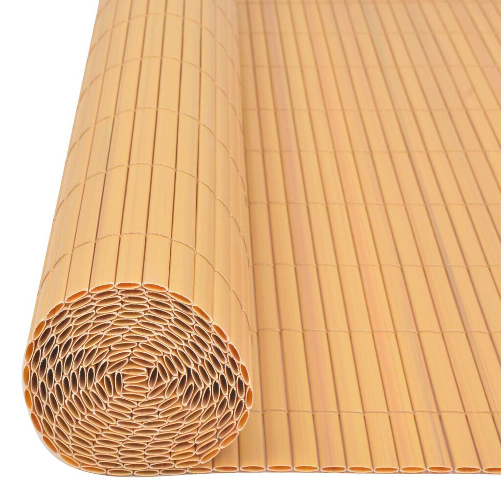 vidaXL Κήπος Φράχτη Διπλής Όψης PVC 150x500 εκ. Κίτρινο