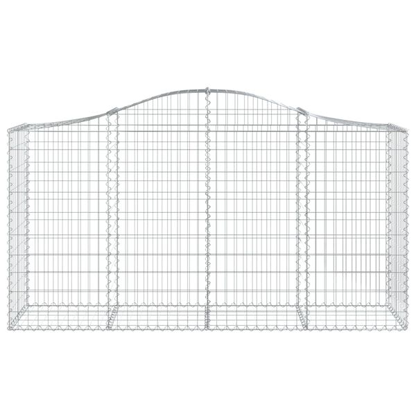 vidaXL Συρματοκιβώτια Τοξωτά 4 τεμ. 200x50x100/120 εκ. Γαλβαν. Ατσάλι