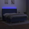 vidaXL &Kappa;&rho;&epsilon;&beta;ά&tau;&iota; Boxspring &mu;&epsilon; &Sigma;&tau;&rho;ώ&mu;&alpha; & LED &Mu;&pi;&lambda;&epsilon; 180x200 &epsilon;&kappa;. &Upsilon;&phi;&alpha;&sigma;&mu;ά&tau;&iota;&nu;&omicron;