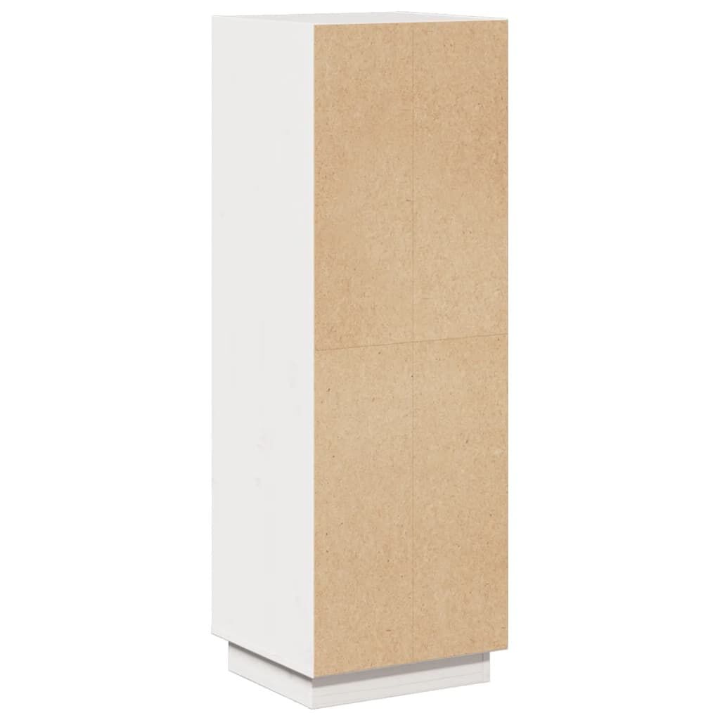 vidaXL Ντουλάπι Ψηλό Λευκό 37 x 34 x 110 εκ. από Μασίφ Ξύλο Πεύκου