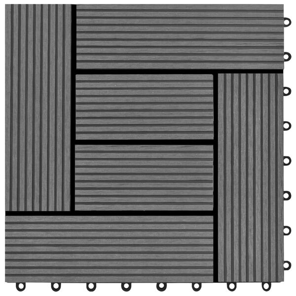 Πλακάκια Deck 11 τεμ. Γκρι 30 x 30 εκ. / 1 τ.μ. WPC
