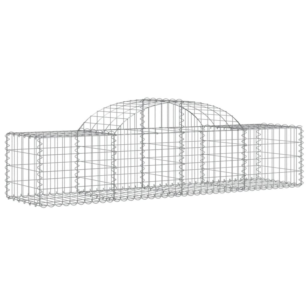 vidaXL Συρματοκιβώτια Τοξωτά 18 τεμ. 200x50x40/60 εκ. Γαλβαν. Ατσάλι