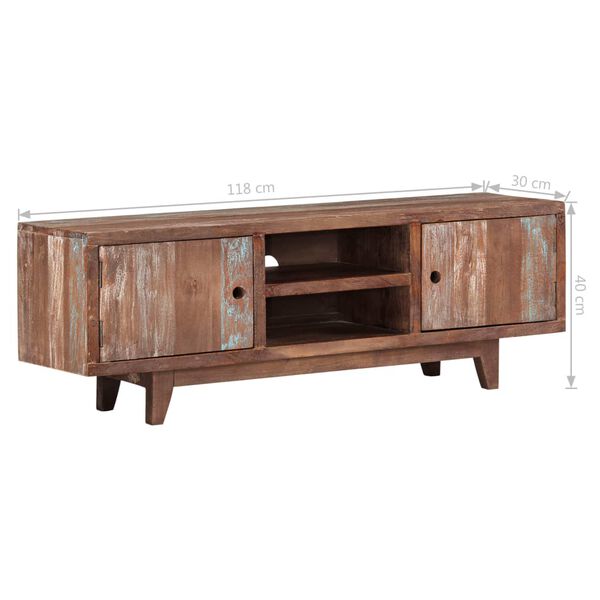vidaXL Έπιπλο Τηλεόρασης Vintage 118 x 30 x 40 εκ. Μασίφ Ξύλο Ακακίας