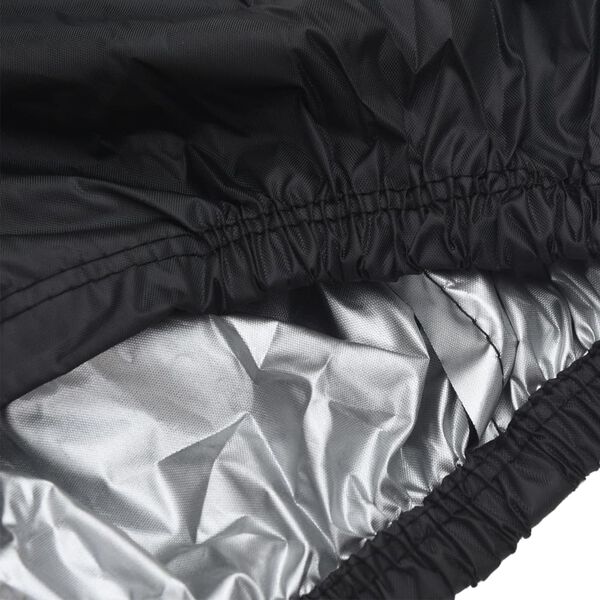 vidaXL Κουκούλα Μηχανής Μαύρη 230x95x125 εκ. Ύφασμα Oxford 210D