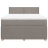 vidaXL &Kappa;&rho;&epsilon;&beta;ά&tau;&iota; Boxspring &mu;&epsilon; &Sigma;&tau;&rho;ώ&mu;&alpha; Taupe 160x200 &epsilon;&kappa;. &Upsilon;&phi;&alpha;&sigma;&mu;ά&tau;&iota;&nu;&omicron;