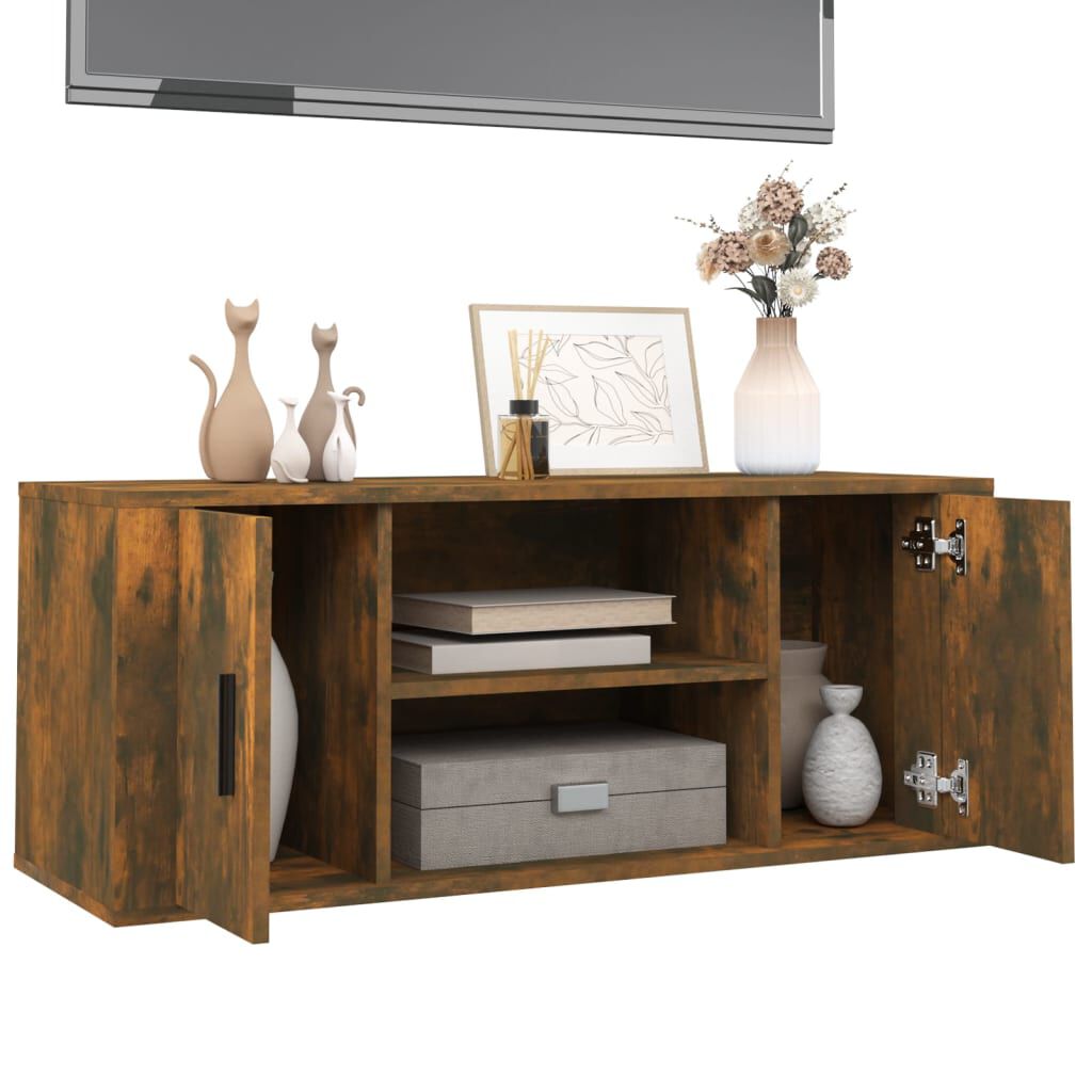 vidaXL Έπιπλο Τηλεόρασης Καπνιστή Δρυς 100x35x40 εκ. Επεξ. Ξύλο