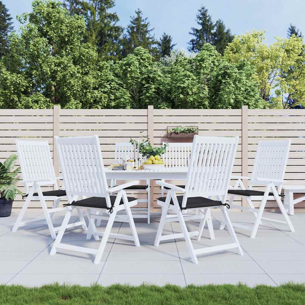 vidaXL Μαξιλάρια Καρέκλας Κήπου 6 τεμ. Μαύρα 40x40x4 εκ. Υφασμάτινα