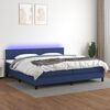vidaXL &Kappa;&rho;&epsilon;&beta;ά&tau;&iota; Boxspring &mu;&epsilon; &Sigma;&tau;&rho;ώ&mu;&alpha; & LED &Mu;&pi;&lambda;&epsilon; 200x200 &epsilon;&kappa;. &Upsilon;&phi;&alpha;&sigma;&mu;ά&tau;&iota;&nu;&omicron;
