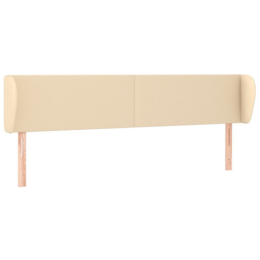 vidaXL Κεφαλάρι με Πτερύγια Κρεμ 203 x 23 x 78/88 εκ. Υφασμάτινο