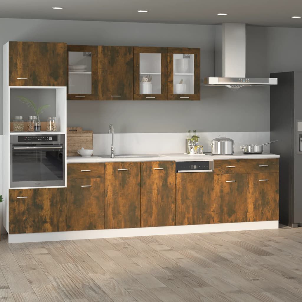 vidaXL Έπιπλο Με Συρτάρι Lyon Καπνιστή Δρυς 80x46x81,5εκ.