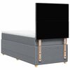 vidaXL Κρεβάτι Boxspring με Στρώμα Ανοιχτό Γκρι 80x200 εκ. Υφασμάτινο