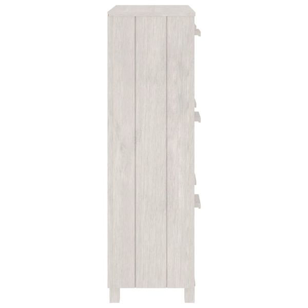 vidaXL Παπουτσοθήκη HAMAR Λευκή 59,5x35x117 εκ. από Μασίφ Ξύλο Πεύκου