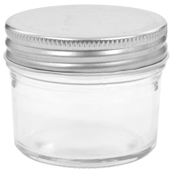 vidaXL Βάζα Μαρμελάδας 24 τεμ. 110 ml Γυάλινα με Ασημένια Καπάκια