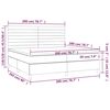 vidaXL Κρεβάτι Boxspring με Στρώμα & LED Σκ. Πράσινο 200x200εκ Βελούδο