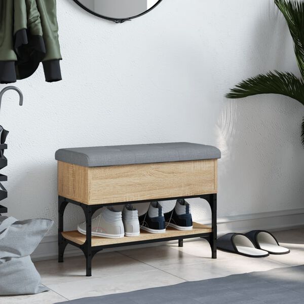 vidaXL Παπουτσοθήκη Sonoma Δρυς 62x32x45 εκ. από Επεξεργασμένο Ξύλο