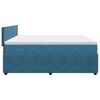 vidaXL Κρεβάτι Boxspring με Στρώμα Μπλε 200x200 εκ. Βελούδινο
