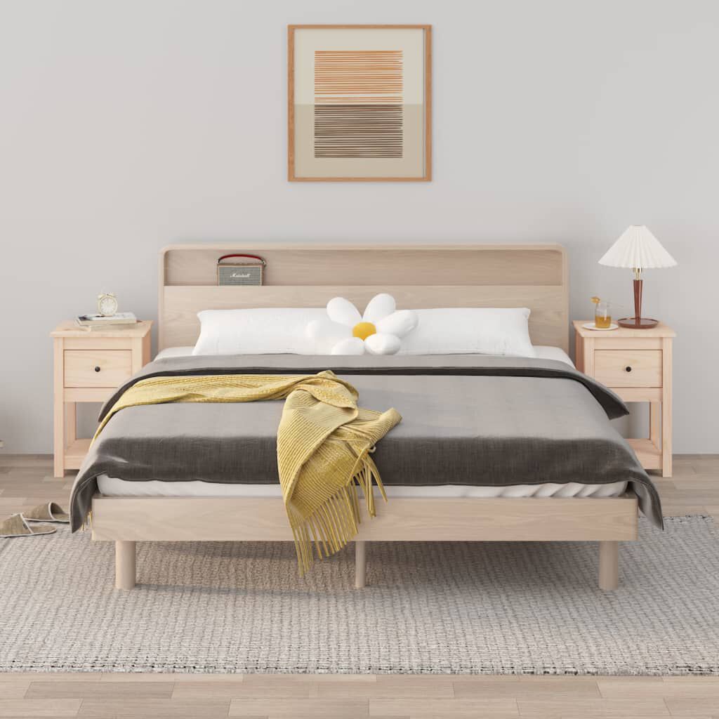 vidaXL Κομοδίνα 2 τεμ. 40 x 35 x 61,5 εκ. από Μασίφ Ξύλο Πεύκου