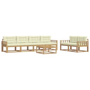 vidaXL &Sigma;&epsilon;&iota;&rho;ά &Kappa;&alpha;&nu;&alpha;&pi;έ &Epsilon;&xi;&omega;&tau;&epsilon;&rho;&iota;&kappa;&omicron;ύ &mu;&epsilon; &mu;&alpha;&xi;&iota;&lambda;ά&rho;&iota; 6 pcs &Lambda;&epsilon;&upsilon;&kappa;ό &kappa;&alpha;&iota; &Kappa;&rho;&epsilon;&mu;