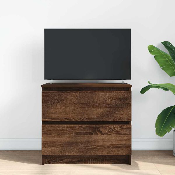 vidaXL Έπιπλο Τηλεόρασης Καφέ Δρυς 60x35x54 εκ. Επεξεργασμένο Ξύλο