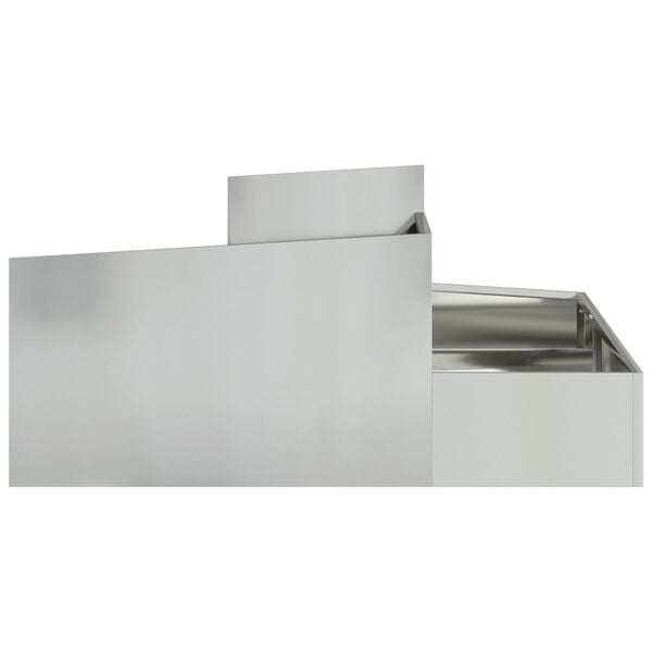 vidaXL Γλάστρα Κήπου Ασημί 100 x 100 x 50 cm Γαλβανισμένος χάλυβας