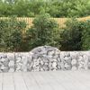 vidaXL Συρματοκιβώτια Τοξωτά 2 τεμ. 200x30x60/80 εκ. Γαλβαν. Ατσάλι