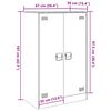 vidaXL Μπουφές Λευκός 67x39x107 εκ. από Ατσάλι