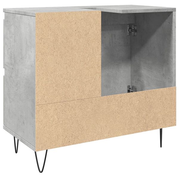 vidaXL Ντουλάπι Μπάνιου Γκρι Σκυροδέματος 65x33x60 εκ. Επεξ. Ξύλο