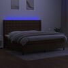 vidaXL &Kappa;&rho;&epsilon;&beta;ά&tau;&iota; Boxspring &mu;&epsilon; &Sigma;&tau;&rho;ώ&mu;&alpha; & LED &Sigma;&kappa;.&Kappa;&alpha;&phi;έ 200x200&epsilon;&kappa;. &Upsilon;&phi;&alpha;&sigma;&mu;ά&tau;&iota;&nu;&omicron;