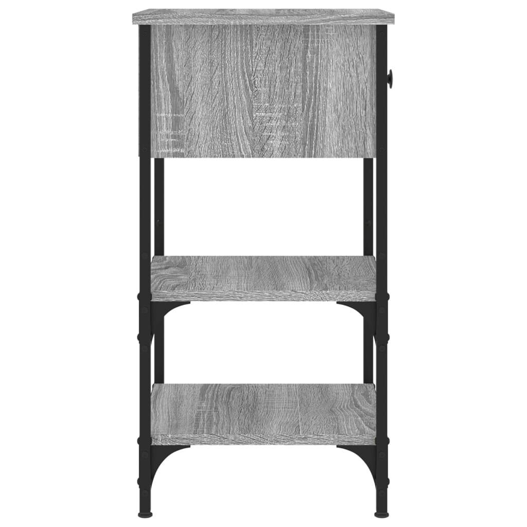 vidaXL Κομοδίνα 2 τεμ. Γκρι Sonoma 34x36x70 εκ. από Επεξεργασμένο Ξύλο
