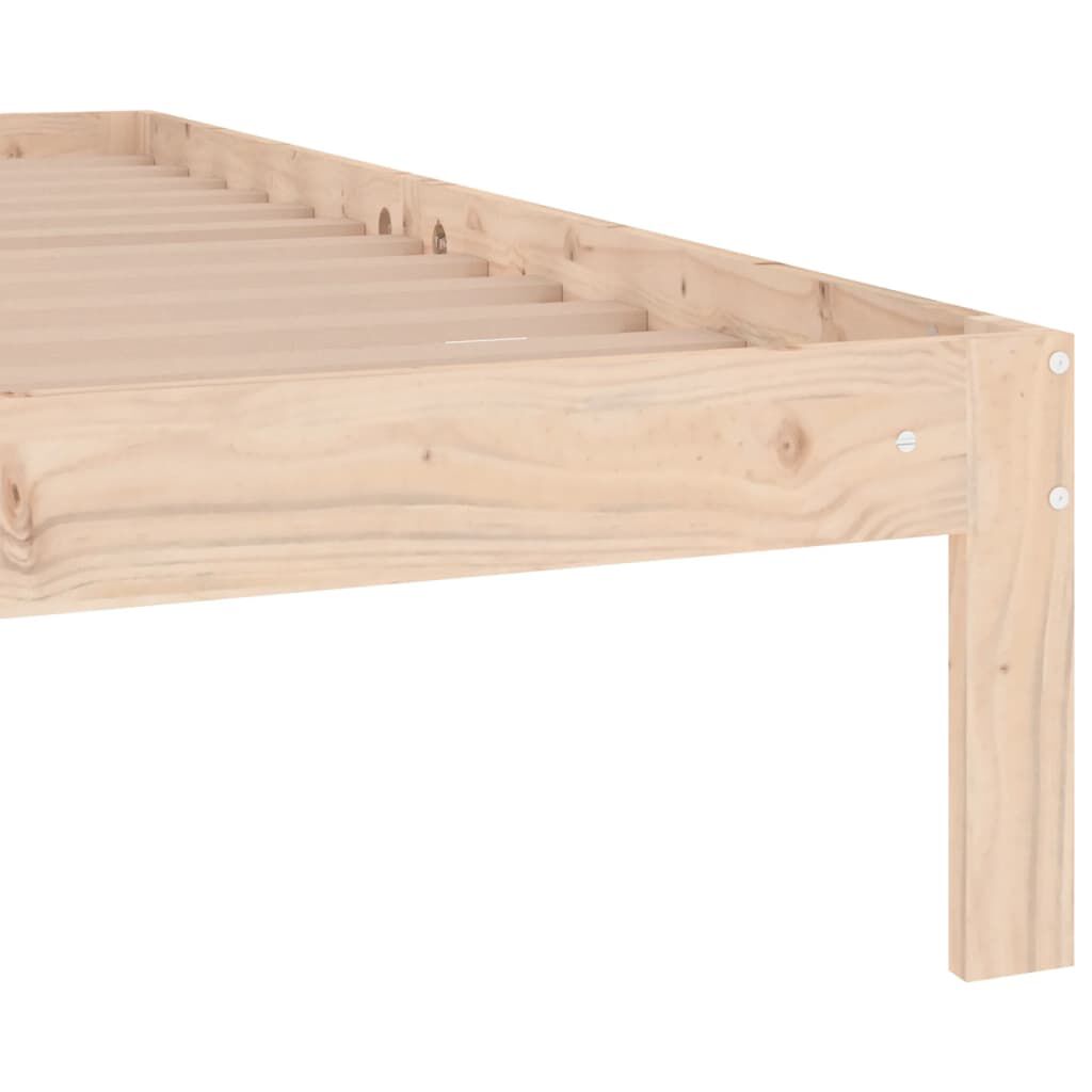 vidaXL Πλαίσιο Κρεβατιού 75 x 190 εκ. από Μασίφ Ξύλο Small Single